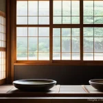 Home 3 일본 술의 역사 - **A traditional Japanese "kura" (sake brewery) interior.** Focus on the serene and meticulous proces...